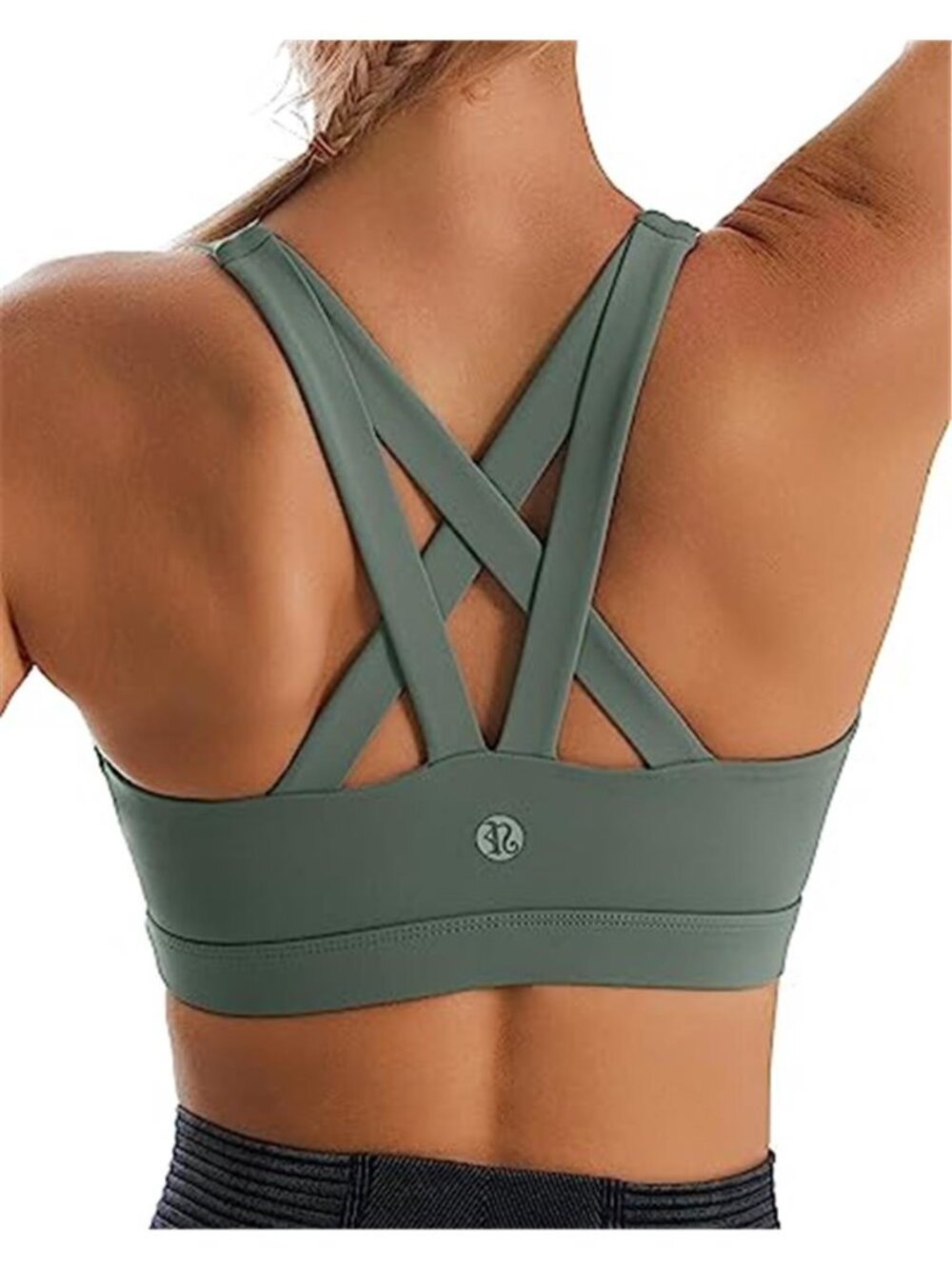 Women's Criss Cross Sports Bra Medium Support Yoga Bra Padded Workout Active